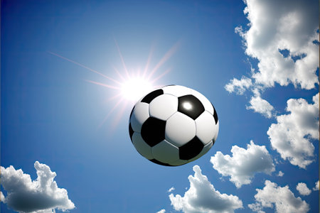Soccer ball hits goal net, Made by AI,Artificial intelligenceの素材