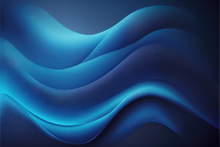 blue abstract gradient, wave wallpaper, free space, Made by AI,Artificial intelligenceの素材