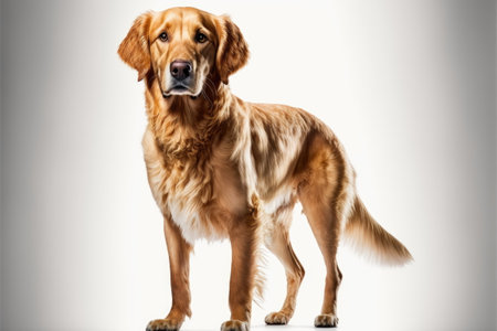 dog on white background, full body with free space, Made by AI,Artificial intelligenceの素材
