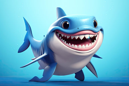 Cartoon character of sharkの素材