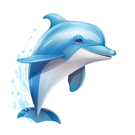 Cartoon character of dolphinの素材