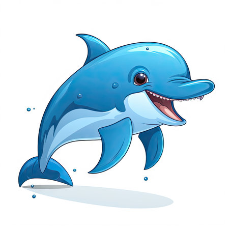 Cartoon character of dolphinの素材
