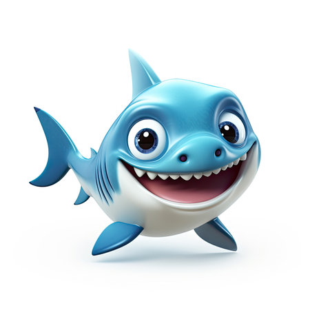 Cartoon character of sharkの素材