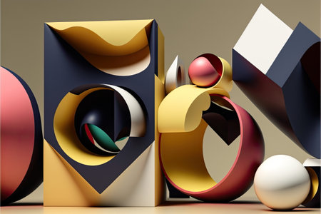 abstract shapes, Made by AI,Artificial intelligenceの素材