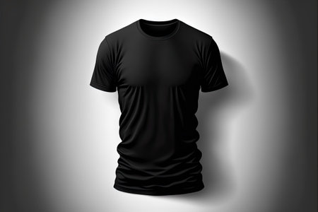 Black t-shirts with copy space, Made by AI,Artificial intelligenceの素材