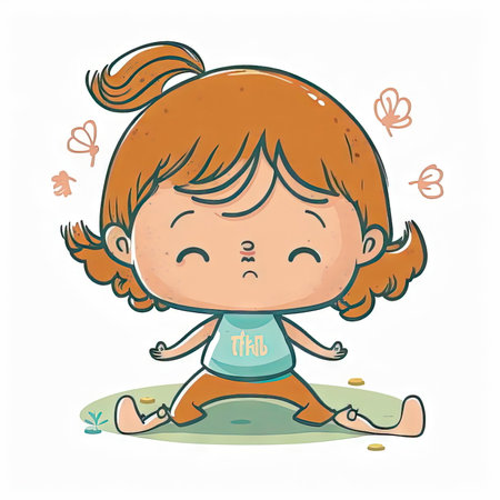 cartoon yoga, white background, vector illustration, Made by AI, Artificial intelligenceの素材