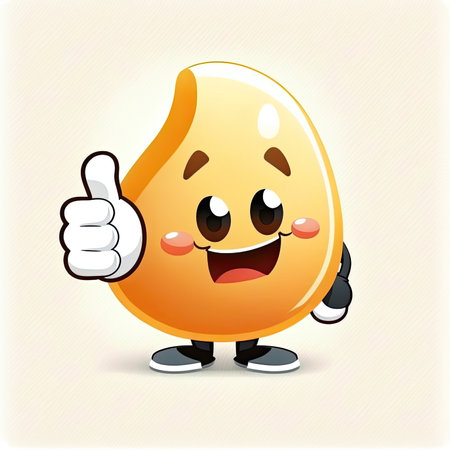 Thumb up signal, cartoon character, vector illustration, white background, Made by AI,Artificial intelligenceの素材