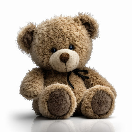 teddy bear on white backgroundの素材