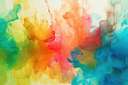 abstract of water color, colorful backgroundの素材