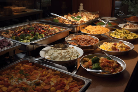 buffet food, dinner timeの素材