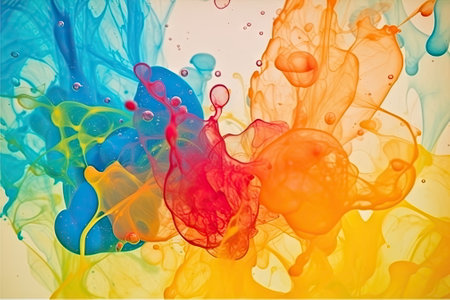 abstract of water color, colorful backgroundの素材