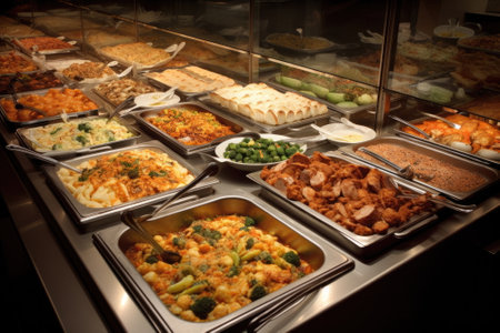 buffet food, dinner timeの素材