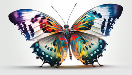 beautiful butterfly, white backgroundの素材