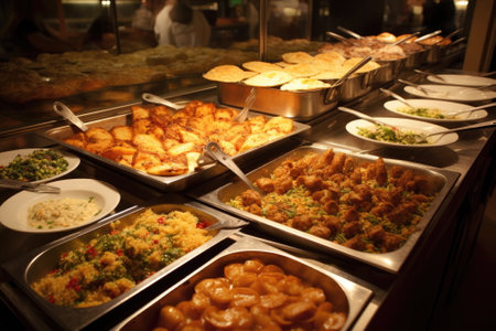 buffet food, dinner timeの素材