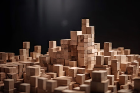 building wood blocks, plan and strategyの素材