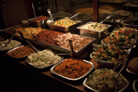 buffet food, dinner timeの素材