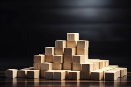 building wood blocks, plan and strategyの素材