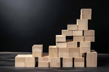 building wood blocks, plan and strategyの素材