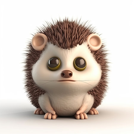 Cartoon character of cute hedgehogの素材