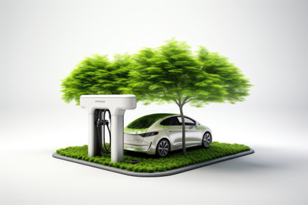 Ev charging station, green energy power, ev carの素材