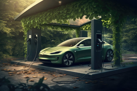 Ev charging station, green energy power, ev carの素材