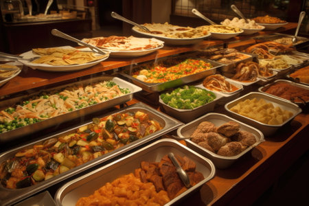 buffet food, dinner timeの素材