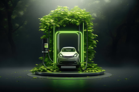 Ev charging station, green energy power, ev carの素材