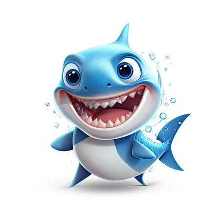 Cartoon character of sharkの素材