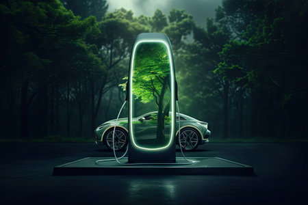 Ev charging station, green energy power, ev carの素材