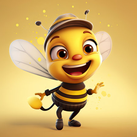 Cartoon character of beeの素材