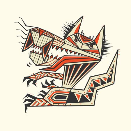 the dog tattoo, vector illustrationのイラスト素材