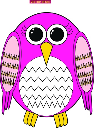Cute female owl designのイラスト素材