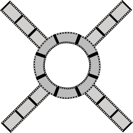 Circle film like award on white isolated backgroundのイラスト素材