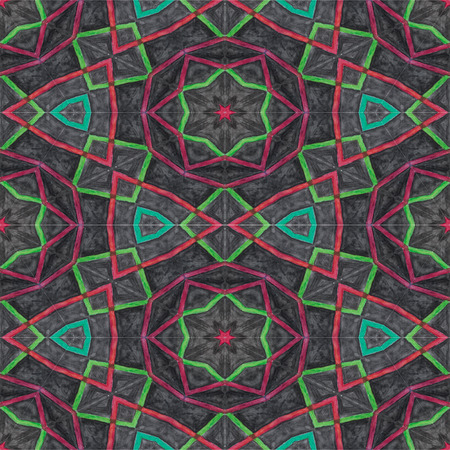 Abstract tile of colorful line water color Seamless  background on white color