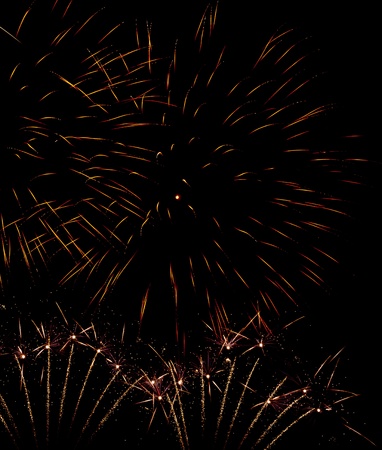 colorful of firework in night