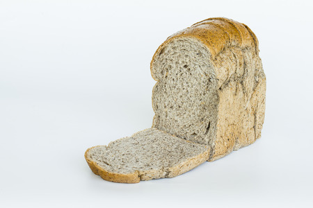 sliced bread, isolated on white background