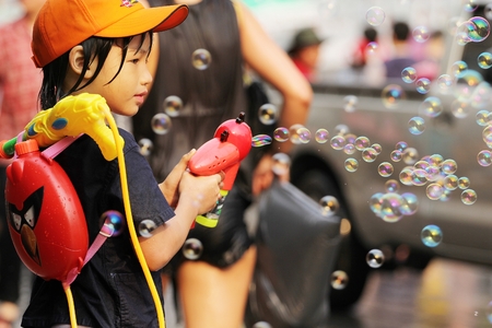 Songkran Festival at Thapae Road Chiangmai.のeditorial素材