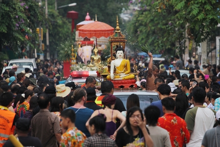 Songkran Festival at Thapae Road Chiangmai.のeditorial素材