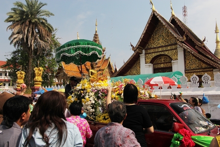 Songkran Festival at Thapae Road Chiangmai.のeditorial素材
