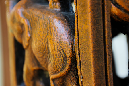 Elephant statue used for garden decoration.の写真素材