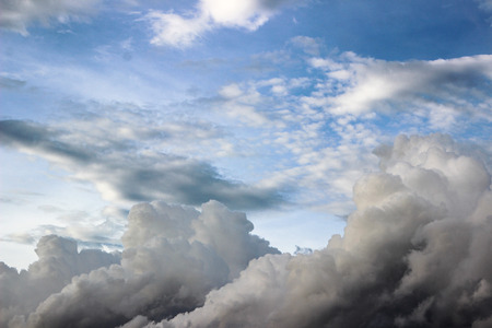 The sky is falling, the clouds are black.の写真素材