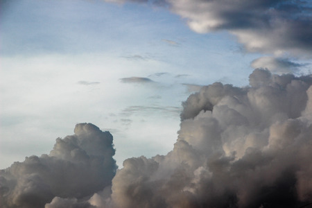 The sky is falling, the clouds are black.の写真素材