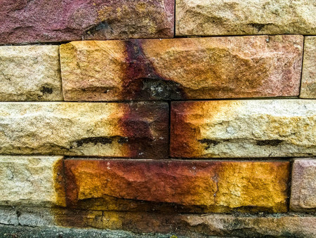 Brown brick wallの写真素材