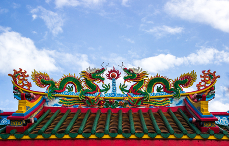 Dragon at the Godfather Tribunal In Sakon Nakhon Provinceの写真素材