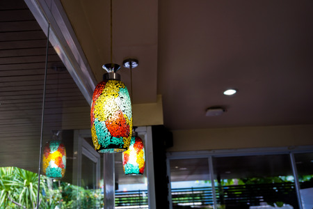 Colorful lamps for ornamental shops.の写真素材