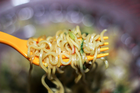 Thai food; Spicy noodles Stir fried.