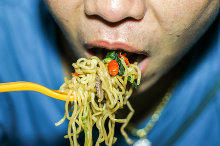 Thai food; Spicy noodles Stir fried.