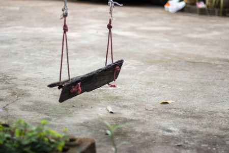 Wood swingの写真素材