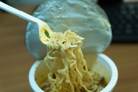 Instant noodle cupの写真素材