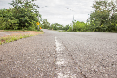 Curved roads require carefulness.